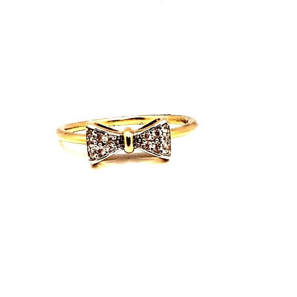 14KY REAL GOLD CZ Fancy Ring size 7 - Picture 3 of 12